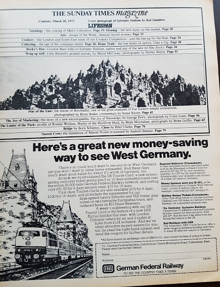 Vintage Sunday Times Magazine March 20th 1977 - Image 2