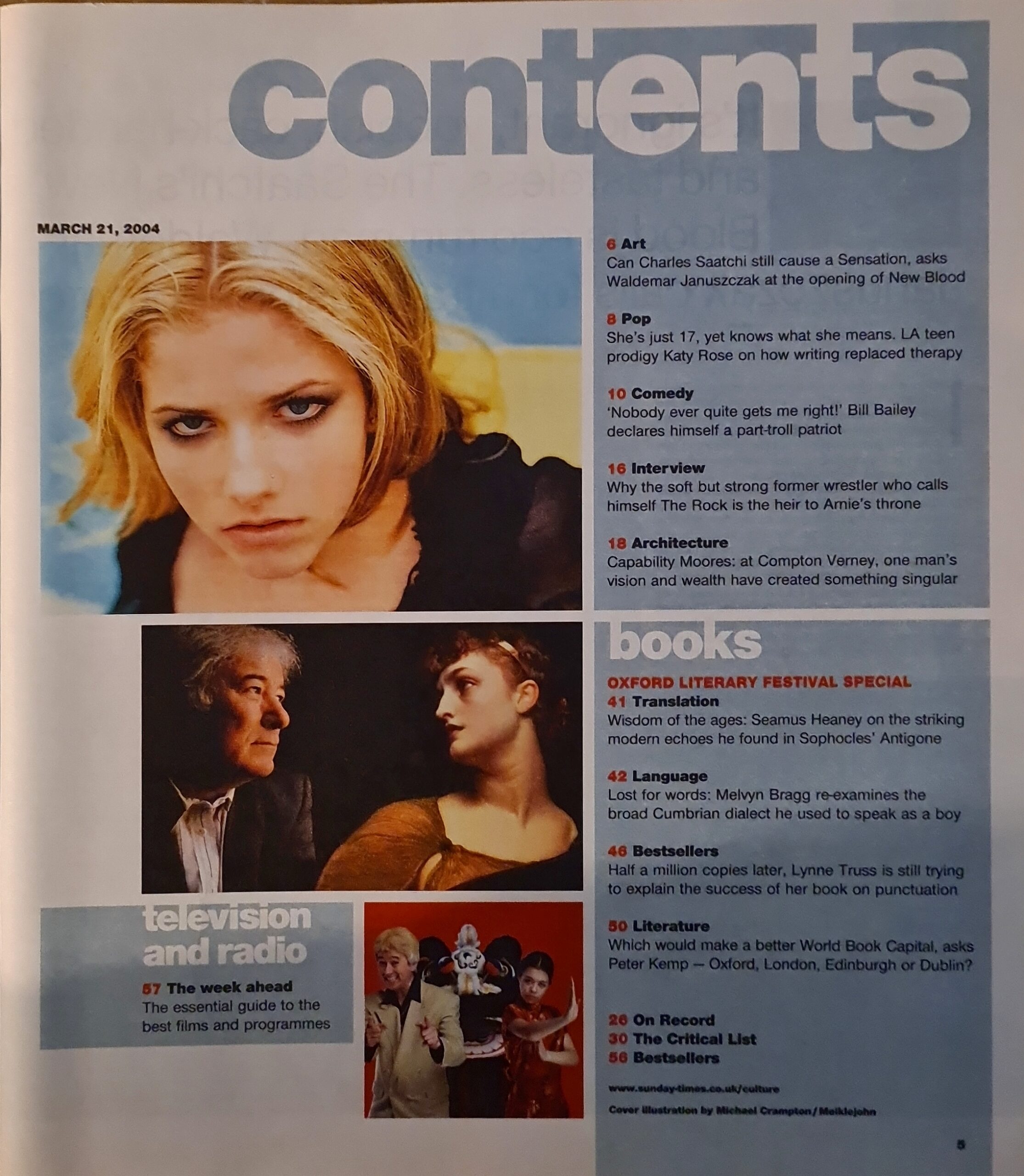 Sunday Times Culture Magazine March 21st 2004 – Suntimes.co.uk