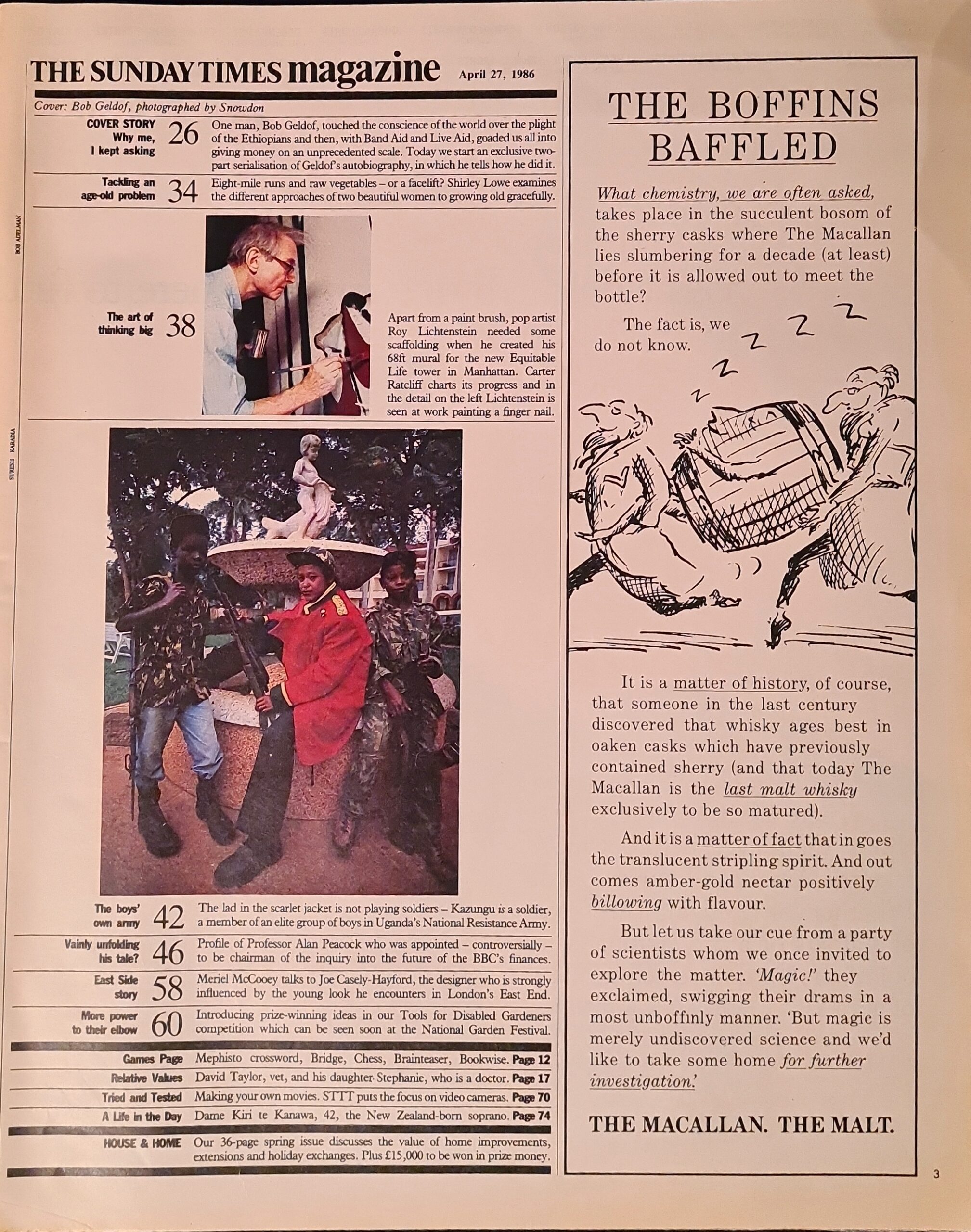 Vintage Sunday Times Magazine April 27th 1986 - Image 2