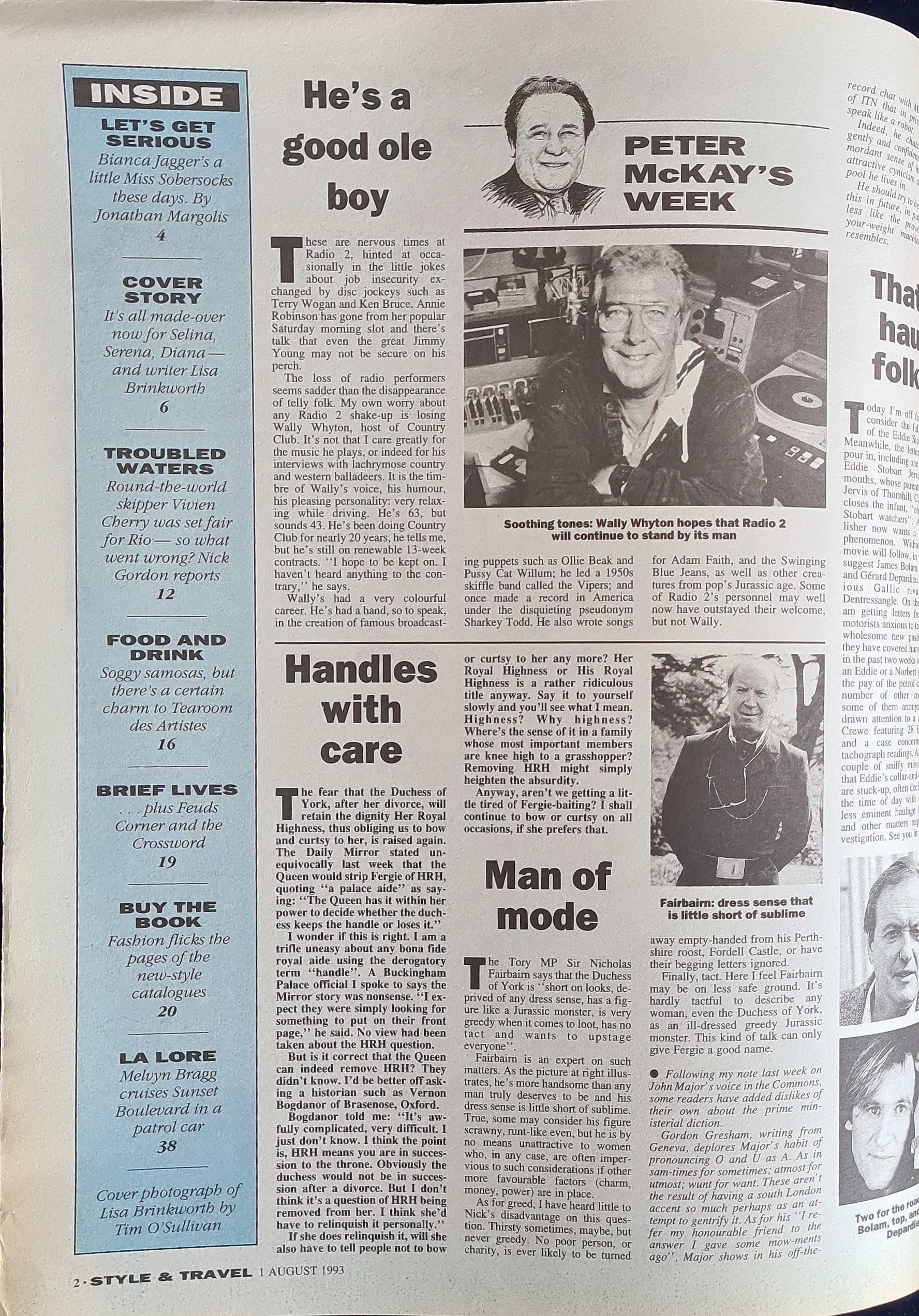 Vintage Sunday Times Style & Travel Magazine August 1st 1993 - Image 2