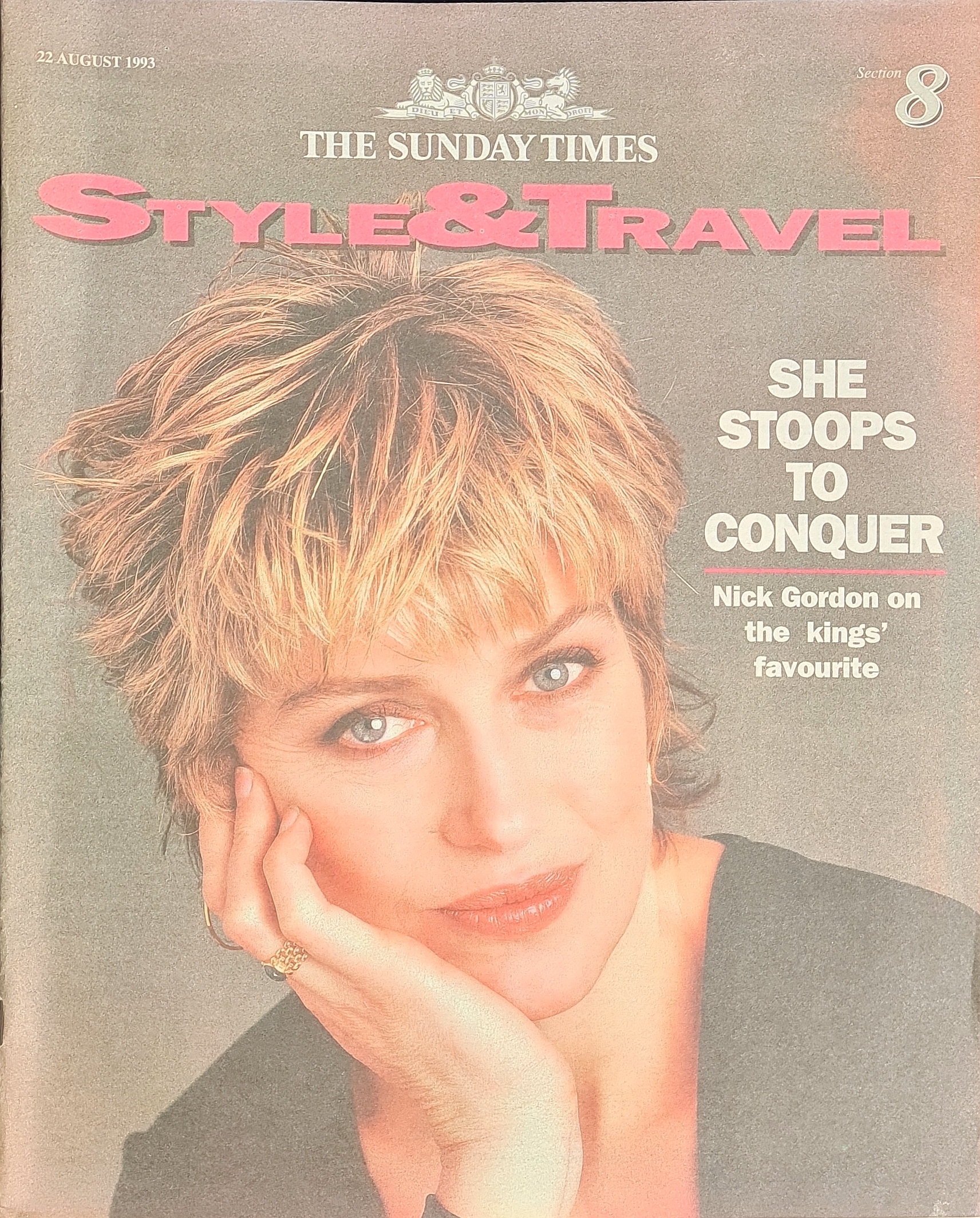 Vintage Sunday Times Style & Travel Magazine August 22nd 1993