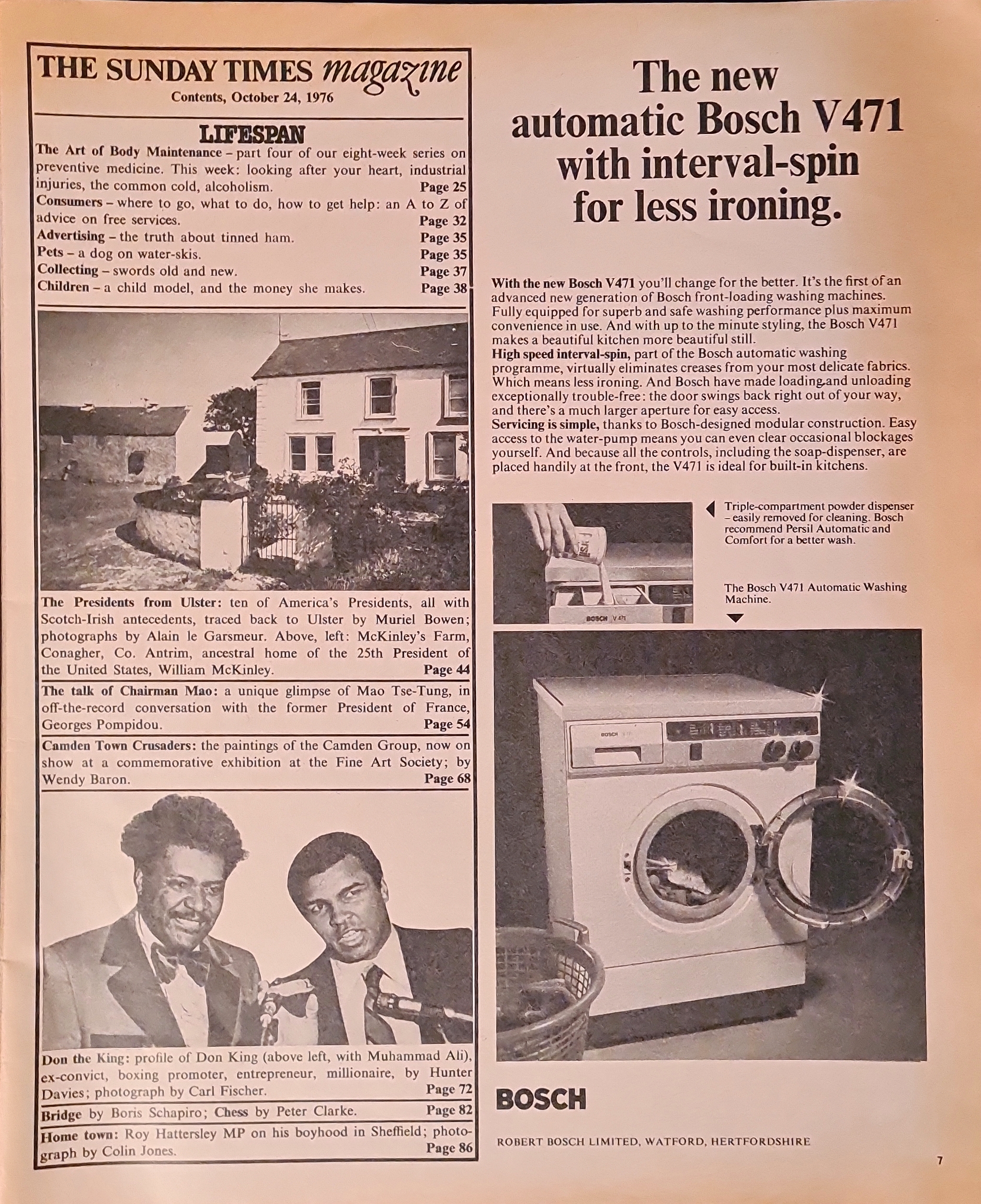 Vintage Sunday Times Magazine October 24th 1976 - Image 2