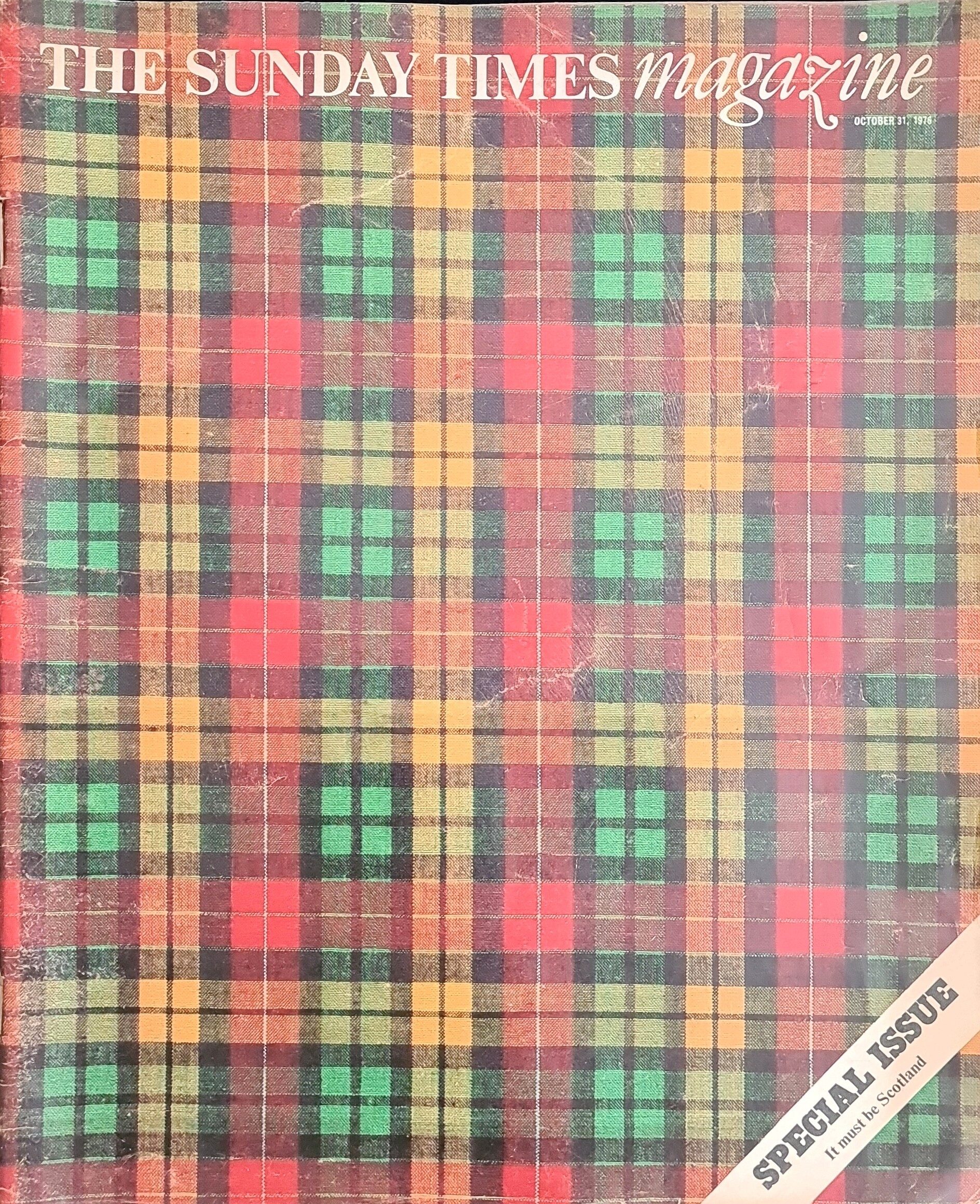 Vintage Sunday Times Magazine October 31st 1976