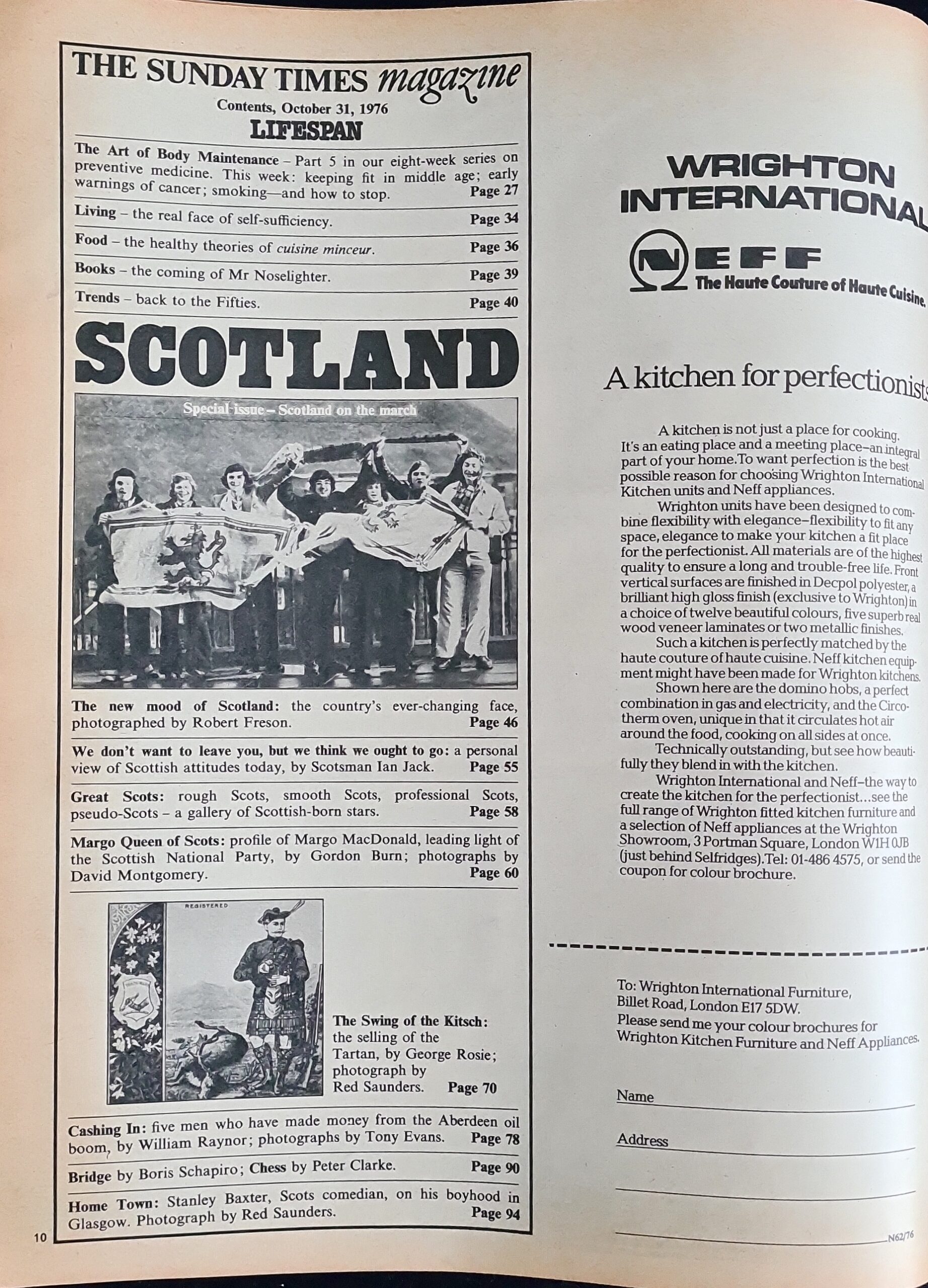 Vintage Sunday Times Magazine October 31st 1976 - Image 2