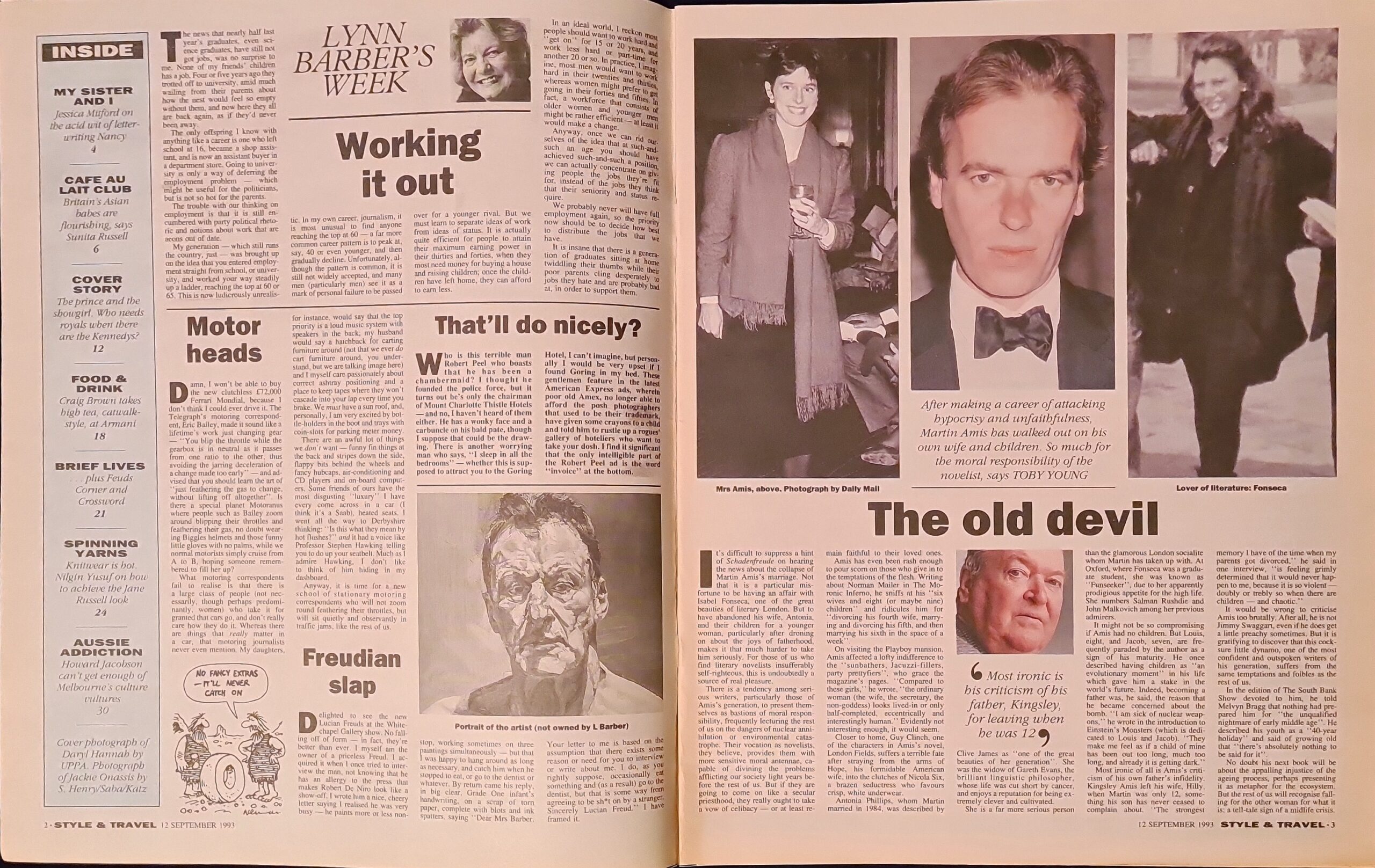 Vintage Sunday Times Style & Travel Magazine September 12th 1993 - Image 2