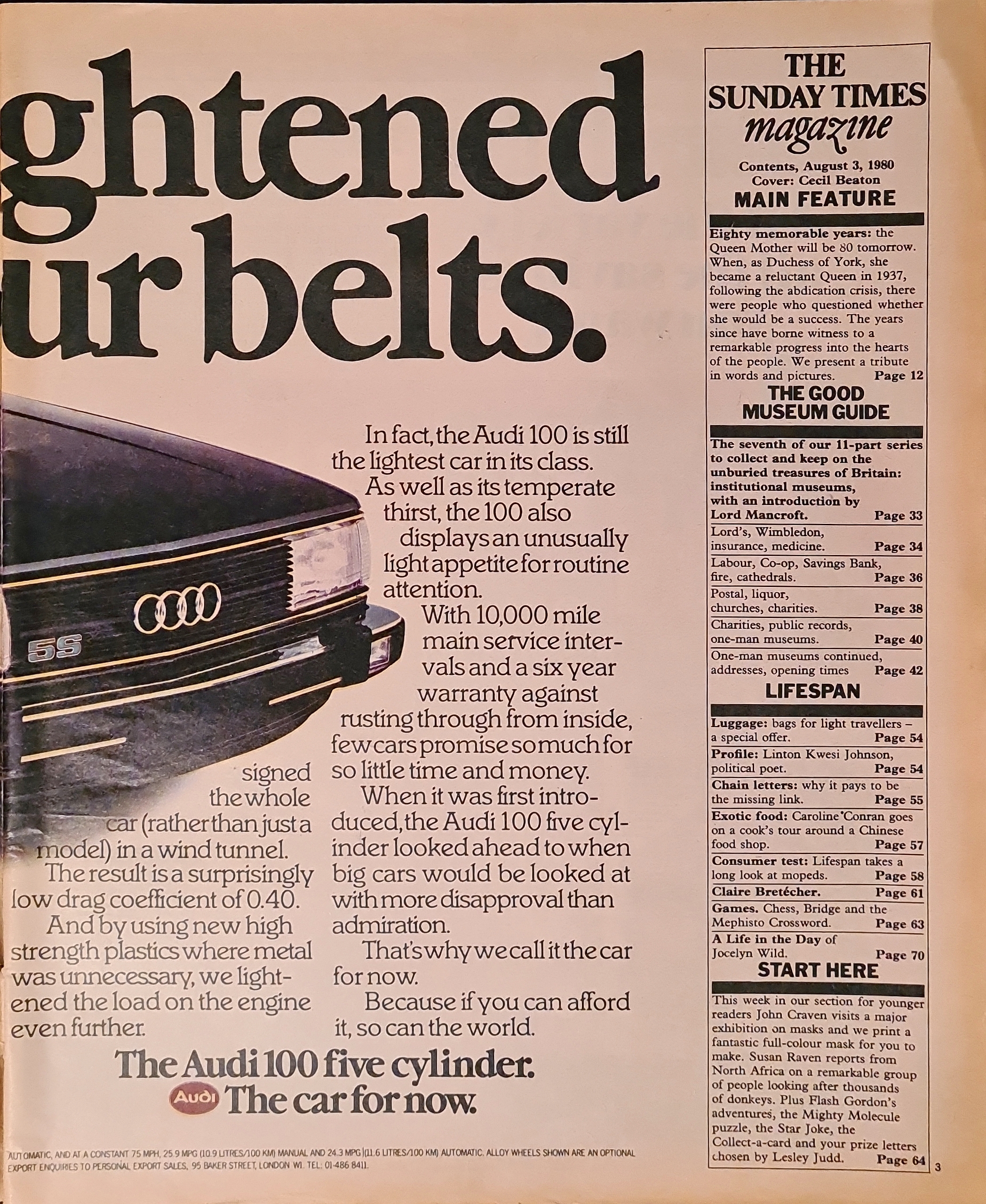 Vintage Sunday Times Magazine August 3rd 1980 - Image 2