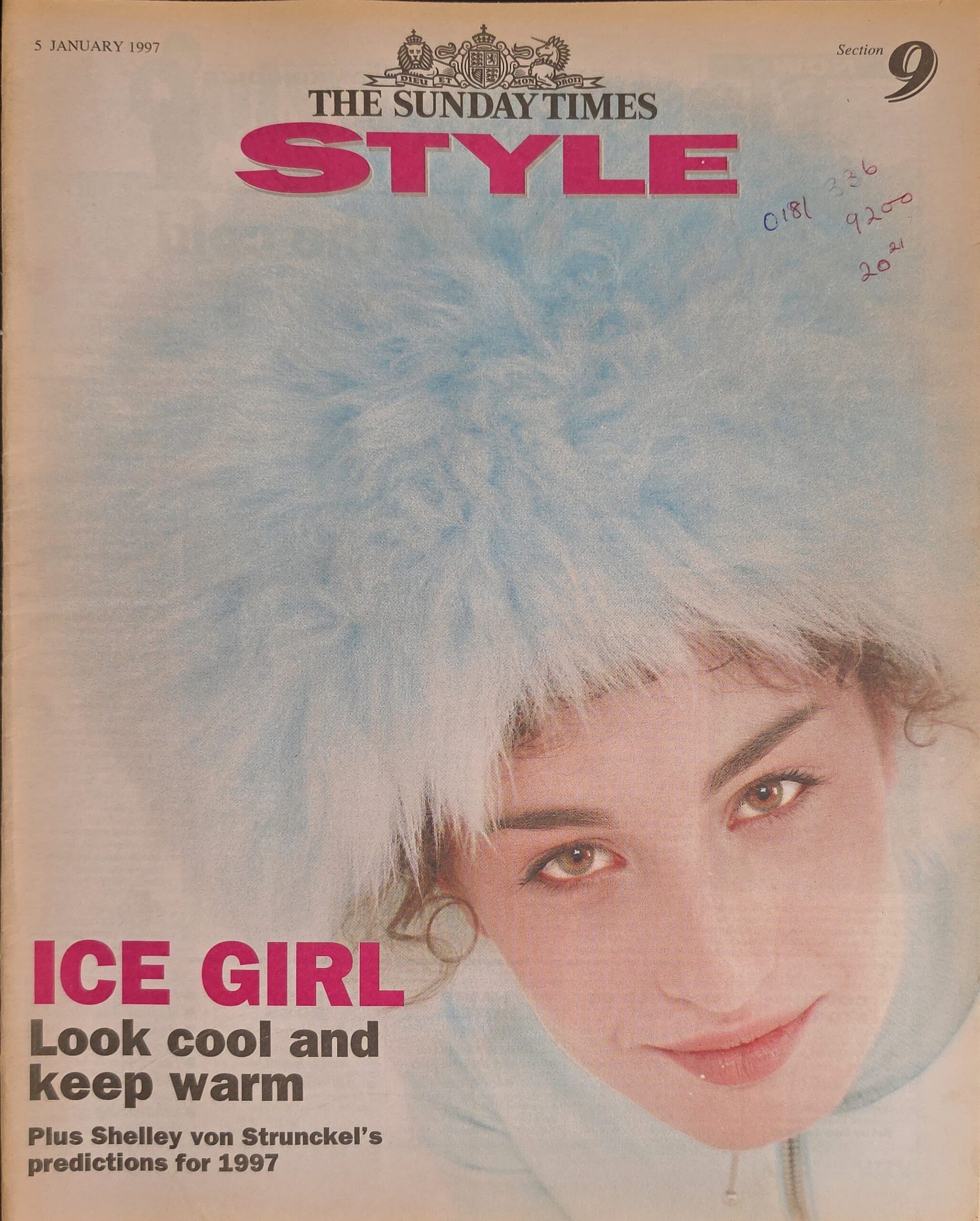 Vintage Sunday Times Style Magazine January 5th 1997