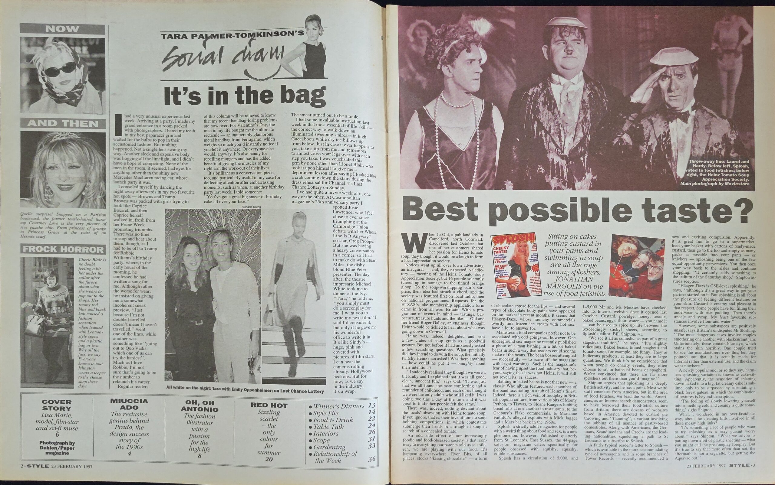 Vintage Sunday Times Style Magazine February 23rd 1997 - Image 2