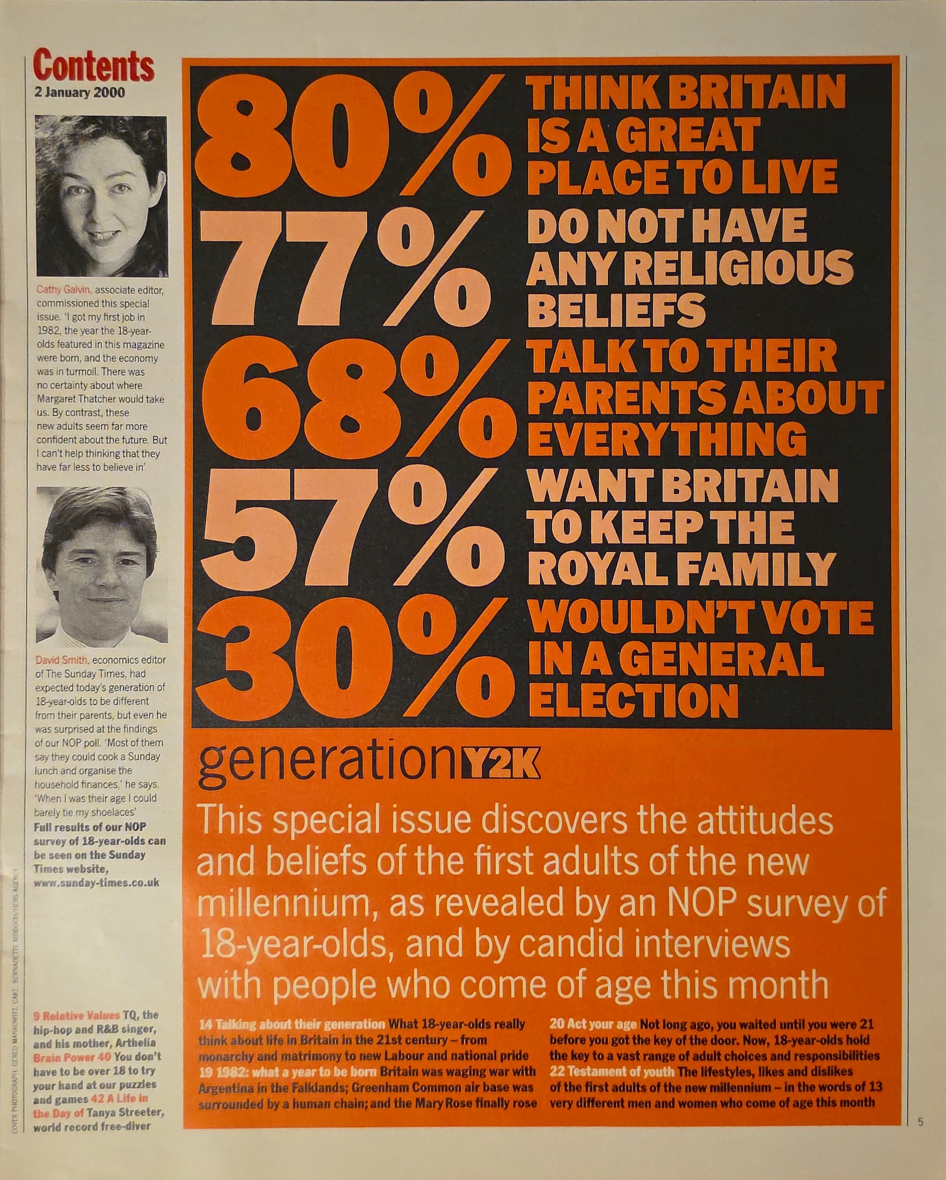 Sunday Times Magazine January 2nd 2000 - Image 2