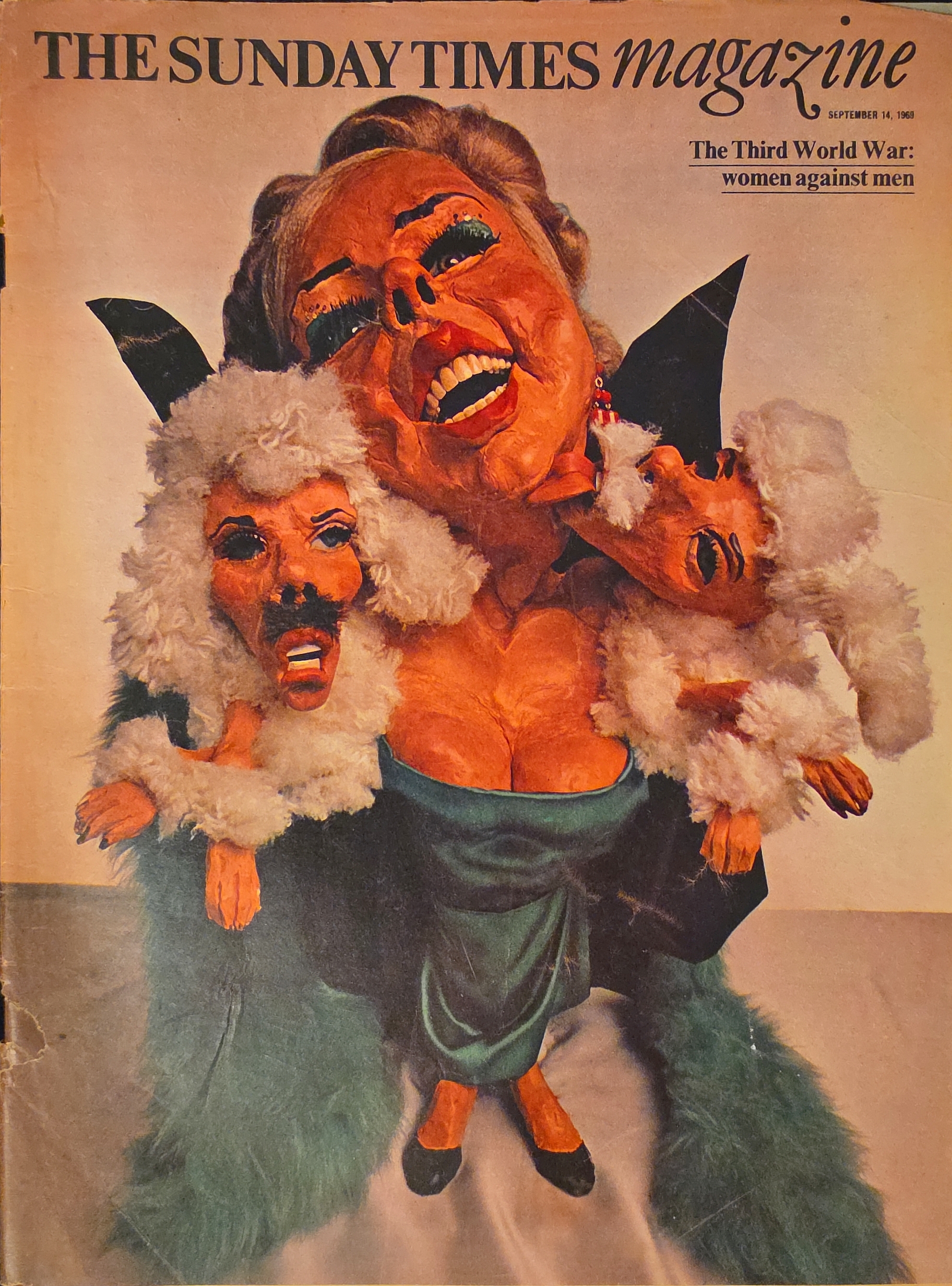 Vintage Sunday Times Magazine September 14th 1969 cut outs and minor damage
